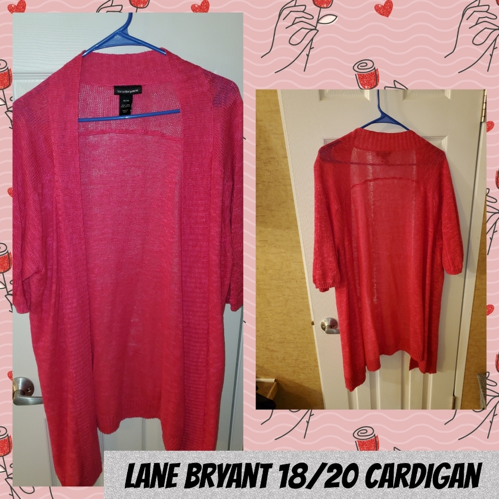 Hot Pink Cardigan size 18/20 Layne Bryant